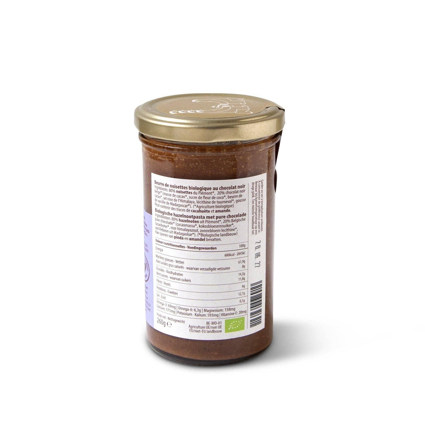 Praline Schokoladen-Haselnussbutter (Bio, Vegan, 260 g)