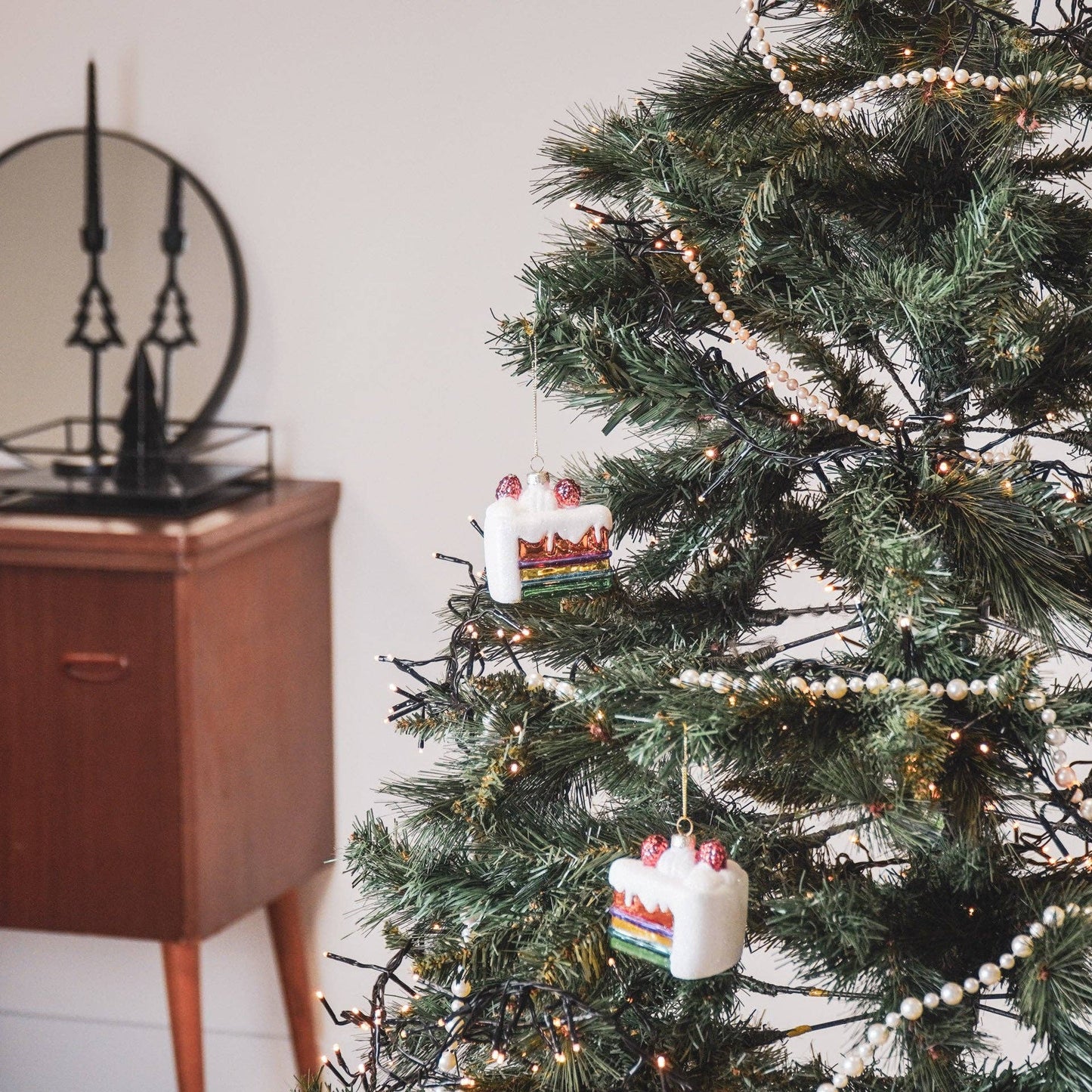 Weihnachtsornament aus Glas - Kuchen