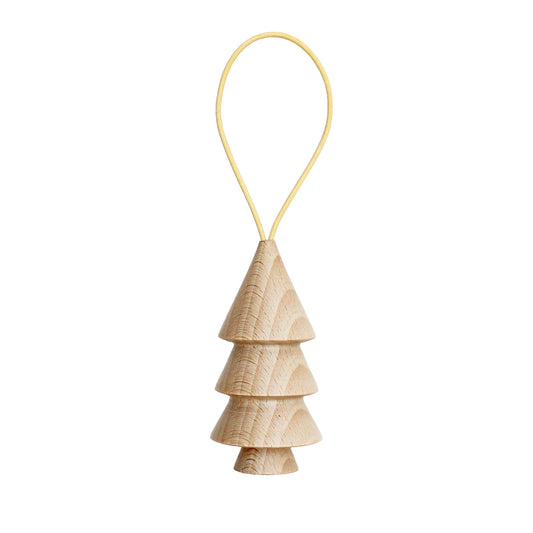 Weihnachtsbaum Ornament aus Holz - Nr. 3: Gelb