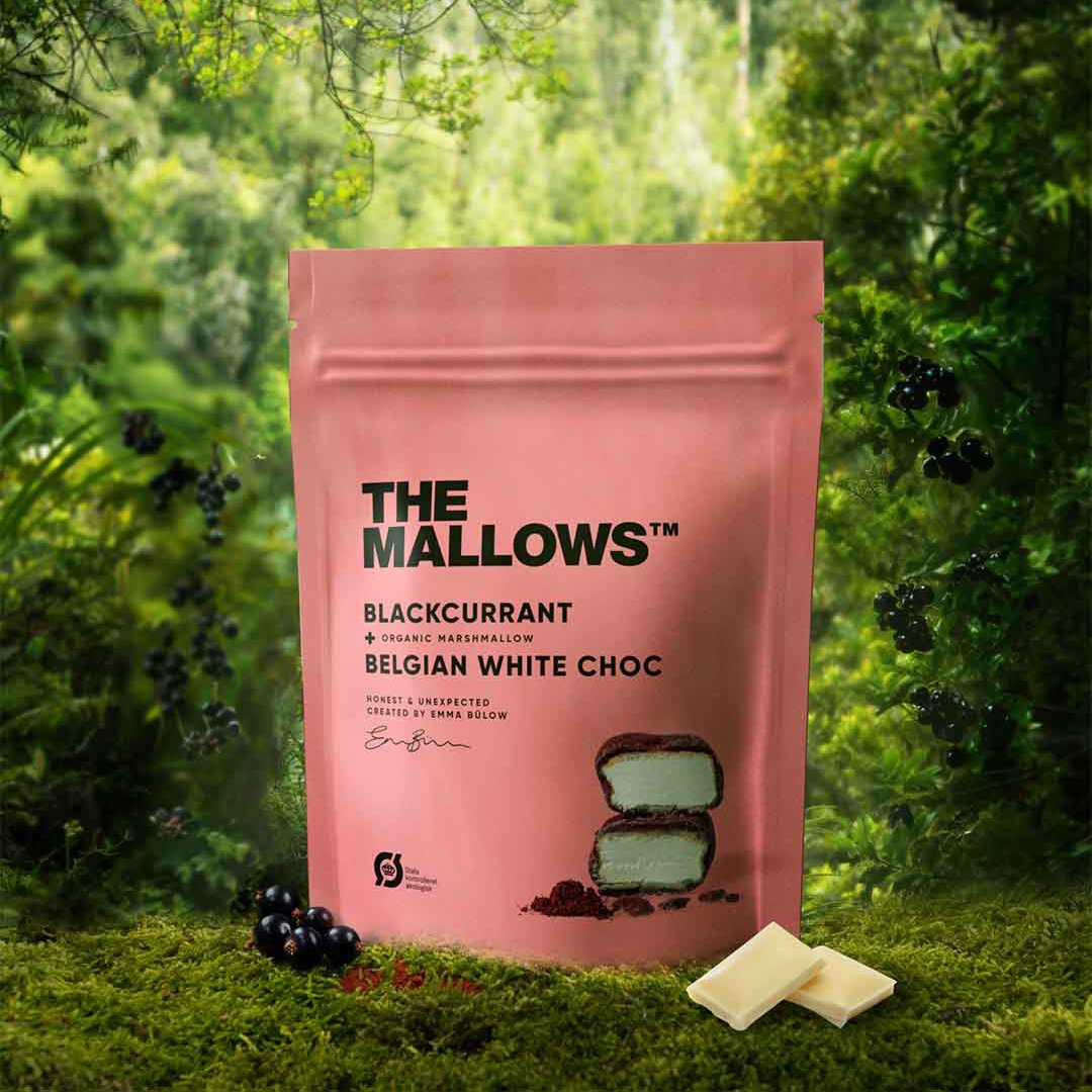 BIO-MARSHMALLOWS - schwarze Johannisbeere & weisse Choc